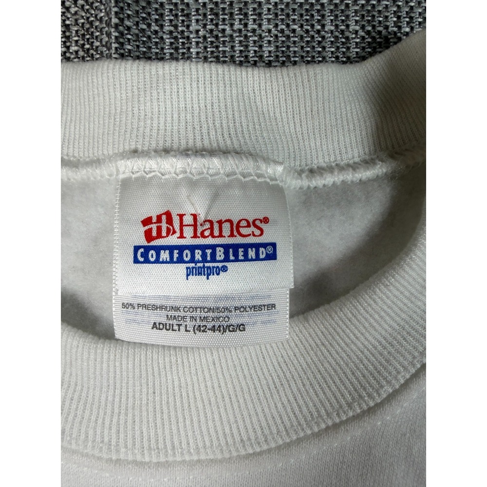 Vintage Hanes Nautical Cottagecore Grannycore Handmade Sweatshirt Womens L White - Picture 3 of 4